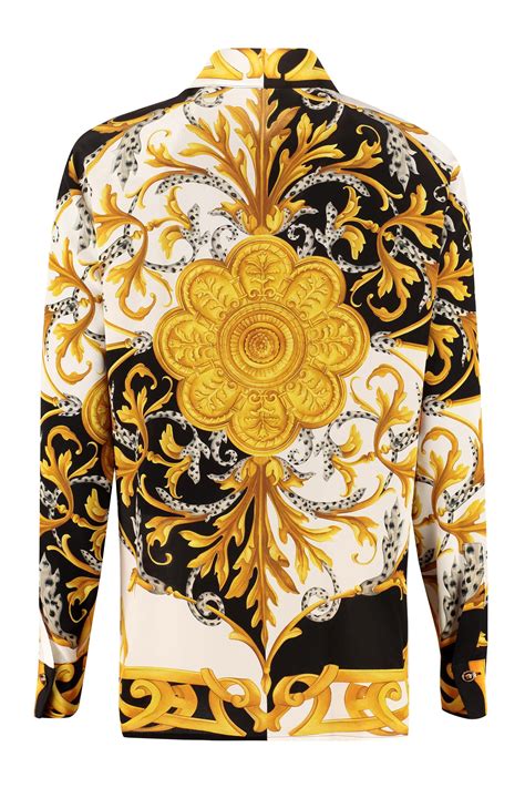 versace print shirt women's|authentic Versace shirts.